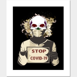 Stop Covid-19 Posters and Art